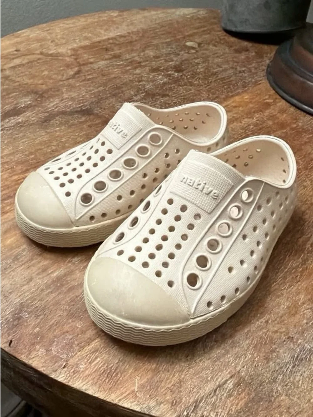 Native Shoes Kids Slip-On Water Shoe in Cream